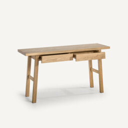 Liu Solid Oak Console Desk - thumbnail 3