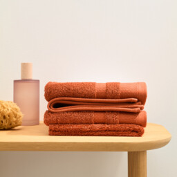 Kheops Face Towels in Egyptian Cotton 600g/m2 in Set of 4 - thumbnail 2