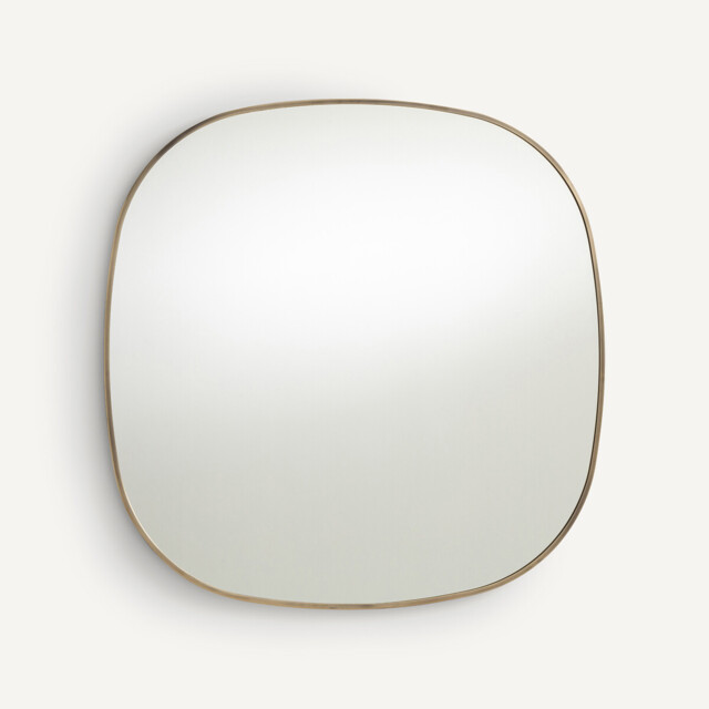 Caligone 80cm High Aged Brass Mirror - image 1