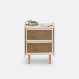 Kaya Bedside Table with 2 Cane Drawers - thumbnail 4