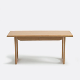 Douve XL Desk in Oak and Veneer 2 Drawers - thumbnail 3