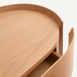 Aslen Solid and Veneer Oak Tall 5-Drawer Chest of Drawers - thumbnail 4