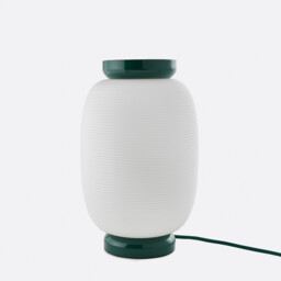 Tilan Grooved Opaline Glass and Iron Table Lamp - thumbnail 1