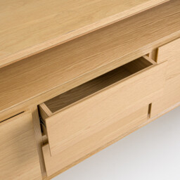 Elina Sideboard with 2 Doors and 2 Drawers in Oak Veneer - thumbnail 3