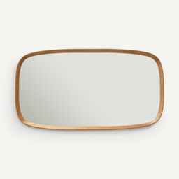 Orion 110cm High Solid Oak Rectangular Mirror - thumbnail 1