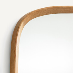 Orion 110cm High Solid Oak Rectangular Mirror - thumbnail 4
