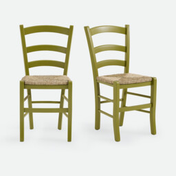 Set of 2 Perrine Farmhouse Chairs in Solid Beech