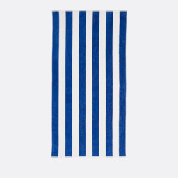 Hendaye Striped Velour Beach Towel - thumbnail 1