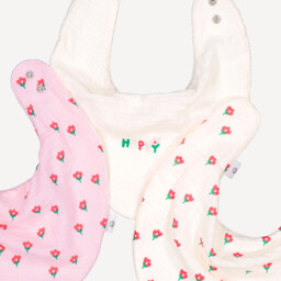Pack of 3 Cotton Muslin/Towelling Bandana Bibs - thumbnail 2