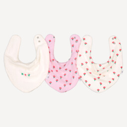 Pack of 3 Cotton Muslin/Towelling Bandana Bibs