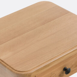 Baudry Solid Oak Bedside Table - thumbnail 4