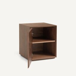 Mikube Walnut Veneered MDF 1-Door Office Cabinet - thumbnail 4