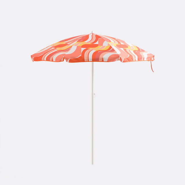 Songe Orange Graphic Print Parasol - image 1