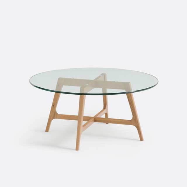 Zoleta Round Coffee Table with Glass Top - image 1