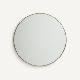 Caligone 80cm Diameter Aged Brass Round Mirror