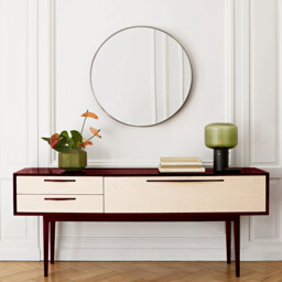 Caligone 80cm Diameter Aged Brass Round Mirror - thumbnail 2