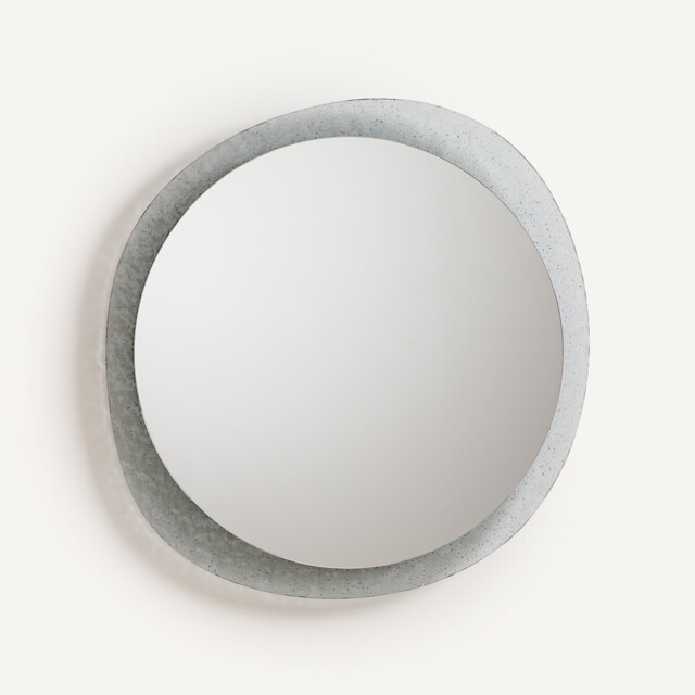 Ondyne Round Mirror with Tinted Glass Surround, Diameter 69.2cm - image 1
