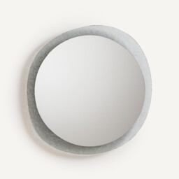 Ondyne Round Mirror with Tinted Glass Surround, Diameter 69.2cm - thumbnail 1