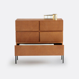 Lodge Wooden Chest of 5 Drawers - thumbnail 4