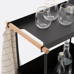 Elkim Black Metal Portable Dessert Trolley - thumbnail 4