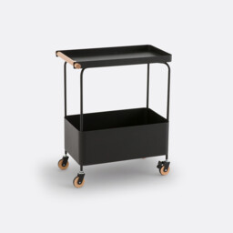 Elkim Black Metal Portable Dessert Trolley - thumbnail 3