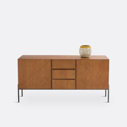 Lodge Vintage-Style 2-Door, 2-Drawer Oak Veneer Sideboard - thumbnail 3
