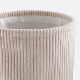 Set of 3 Veloudo Corduroy Round Baskets - thumbnail 3
