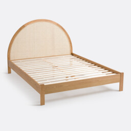 Homi Bed with Bed Base and Canework Headboard - thumbnail 4