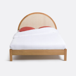 Homi Bed with Bed Base and Canework Headboard - thumbnail 3
