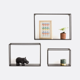Set of 3 Hiba Metal Wall Shelves - thumbnail 2