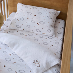 Nieva Baby's Fitted Sheet in Cotton Muslin For Mattress Height 17cm - thumbnail 2