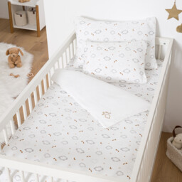Nieva Baby's Fitted Sheet in Cotton Muslin For Mattress Height 17cm - thumbnail 3