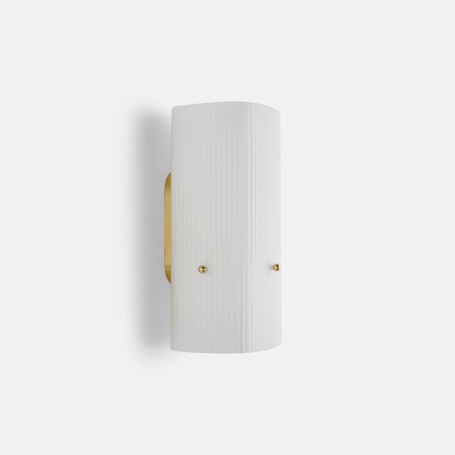 Danny Brass and Streaked Glass Wall Light - image 1