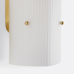 Danny Brass and Streaked Glass Wall Light - thumbnail 4