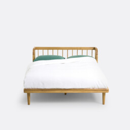 Matea Solid Oak Bed with Bed Base - thumbnail 3