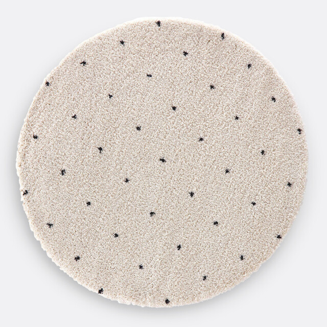 Ava Berber-Style Round Rug in Polka Dot - image 1
