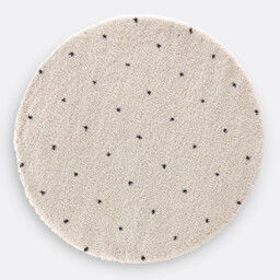 Ava Berber-Style Round Rug in Polka Dot - thumbnail 1