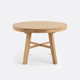 Zebarn 4-8 Seater Round Extending Dining Table - thumbnail 4