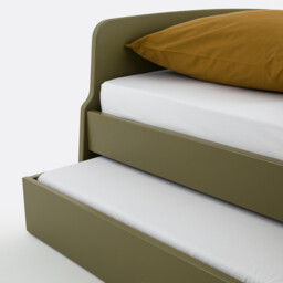 Adil Vintage Retro Style Trundle Bed, Single - thumbnail 4