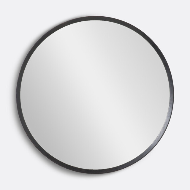 Orion Round Mirror in Solid Black Oak, Ø100cm - image 1
