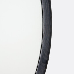 Orion Round Mirror in Solid Black Oak, Ø100cm - thumbnail 4
