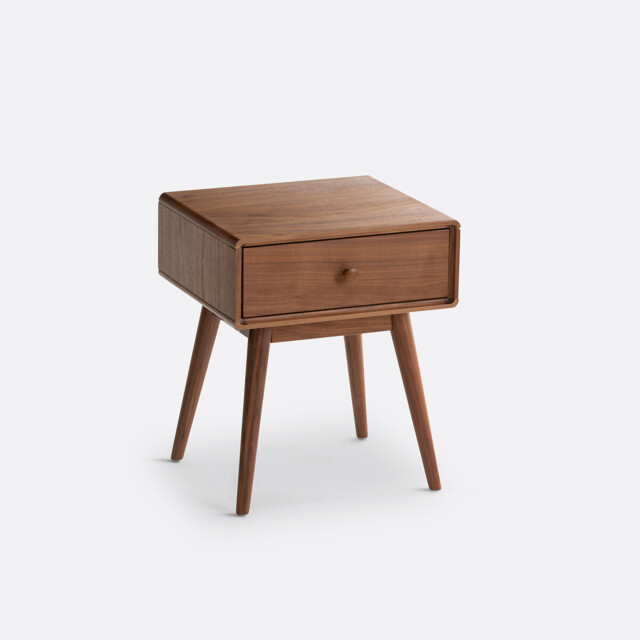 Miji 1 Drawer Oak Veneer Bedside Table - image 1