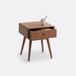 Miji 1 Drawer Oak Veneer Bedside Table - thumbnail 4