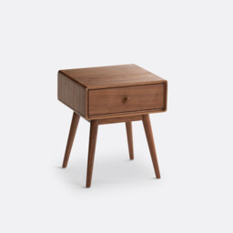 Miji 1 Drawer Oak Veneer Bedside Table - thumbnail 1