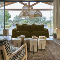 Merlin Solid Oak Block Side Table - thumbnail 2