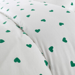 Scacco Green Child's Duvet Cover Set in 50% Recycled Cotton with Square Pillowcase - thumbnail 4