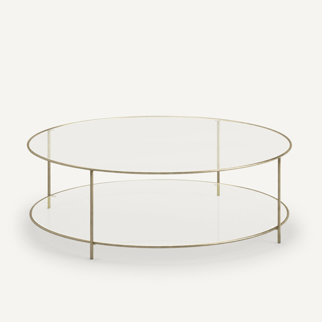 Sybil Tempered Glass Round Coffee Table - image 1