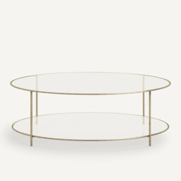 Sybil Tempered Glass Round Coffee Table - thumbnail 3
