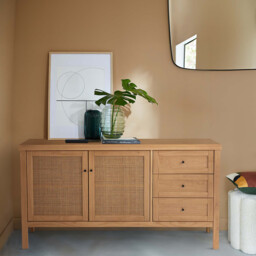 Gabin Pine & Rattan Sideboard - thumbnail 3