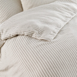 Kalaya Striped 100% Washed Linen Duvet Cover - thumbnail 3